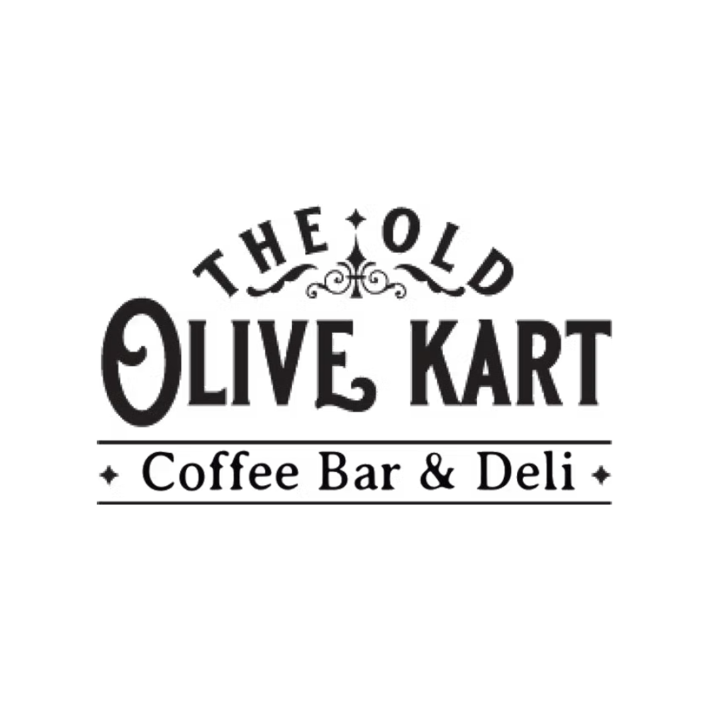 The Old Olive Kart wordmark — Victorian display serif, 'Coffee Bar & Deli'